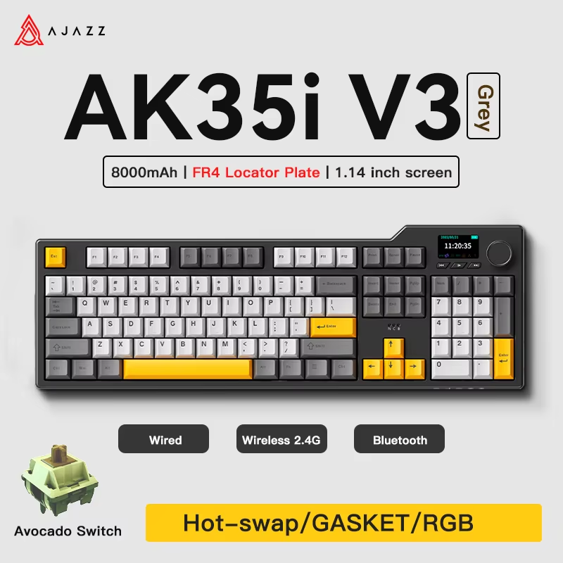 Gaming Keyboard Hot Swappable - Ajazz AK35I V3 MAX Keyboard Gaming