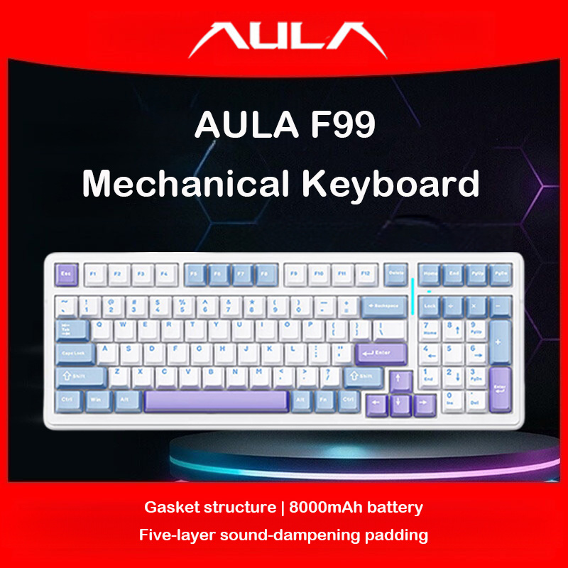 Gaming Keyboard Nearby - Keyboard Mekanik AULA F99, Tiga Mode