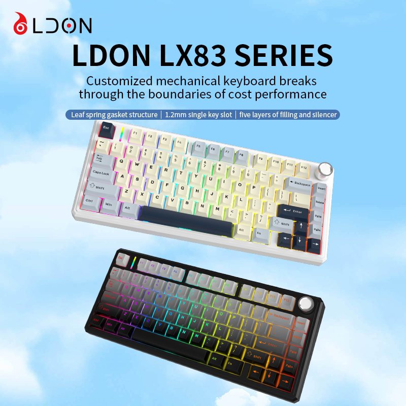 Gaming Keyboard Hot Swappable - Keyboard Gaming Mekanik Nirkabel LDON LX83,